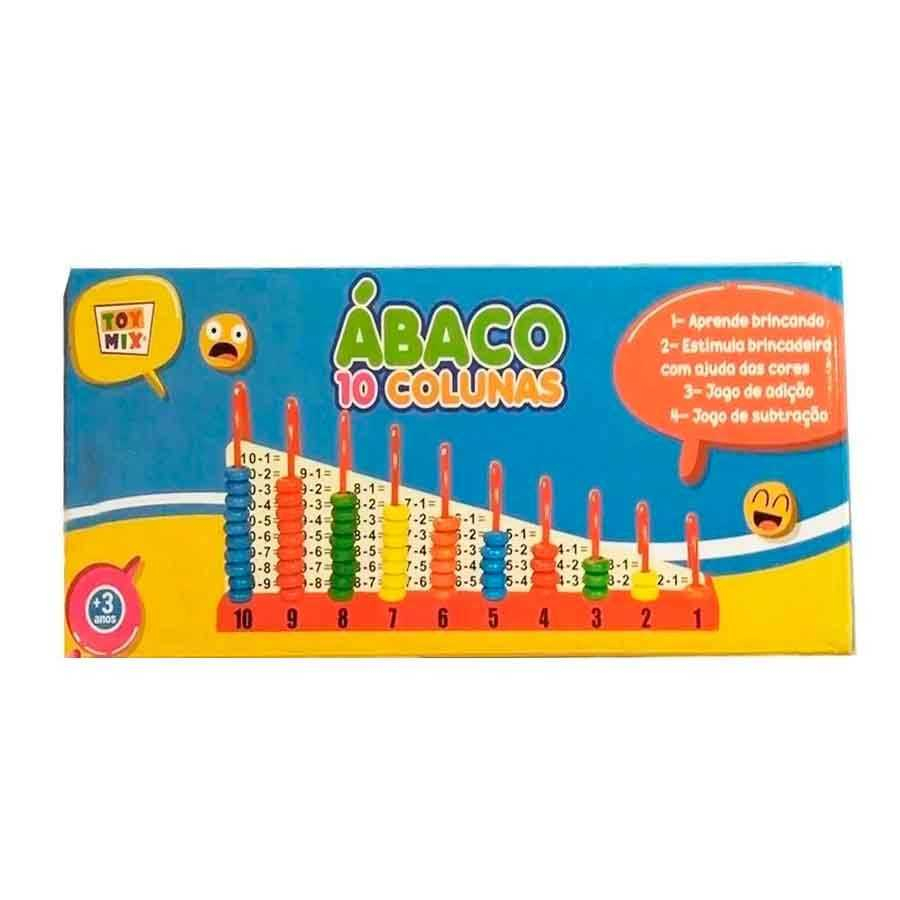 Ábaco Madeira Fechado 10 Colunas c/55 Bolinhas VMP 