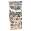 Adesivo Thickers Chipboard Alfabeto Minúsculo c/ Glitter Dourado - AC 376898