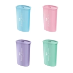 Apontador com Depósito Triangular Pastel Sortido Faber Castell SM/125TZF