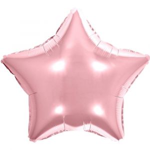 Balão Metalizado Decorado Estrela Rose 45cm Make +
