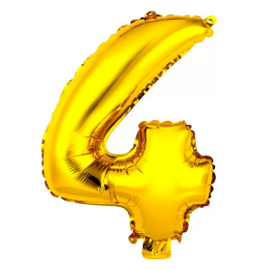 Balão Metalizado Número 45cm Dourado VMP