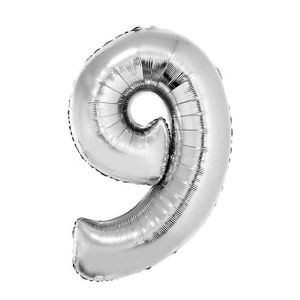 Balão Metalizado Numero 45cm Prata VMP