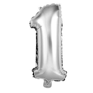 Balão Metalizado Numero 45cm Prata VMP