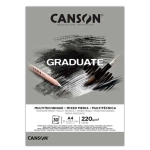 Bloco Graduate Multitécnica A4 220g c/30 Folhas Cinza Canson