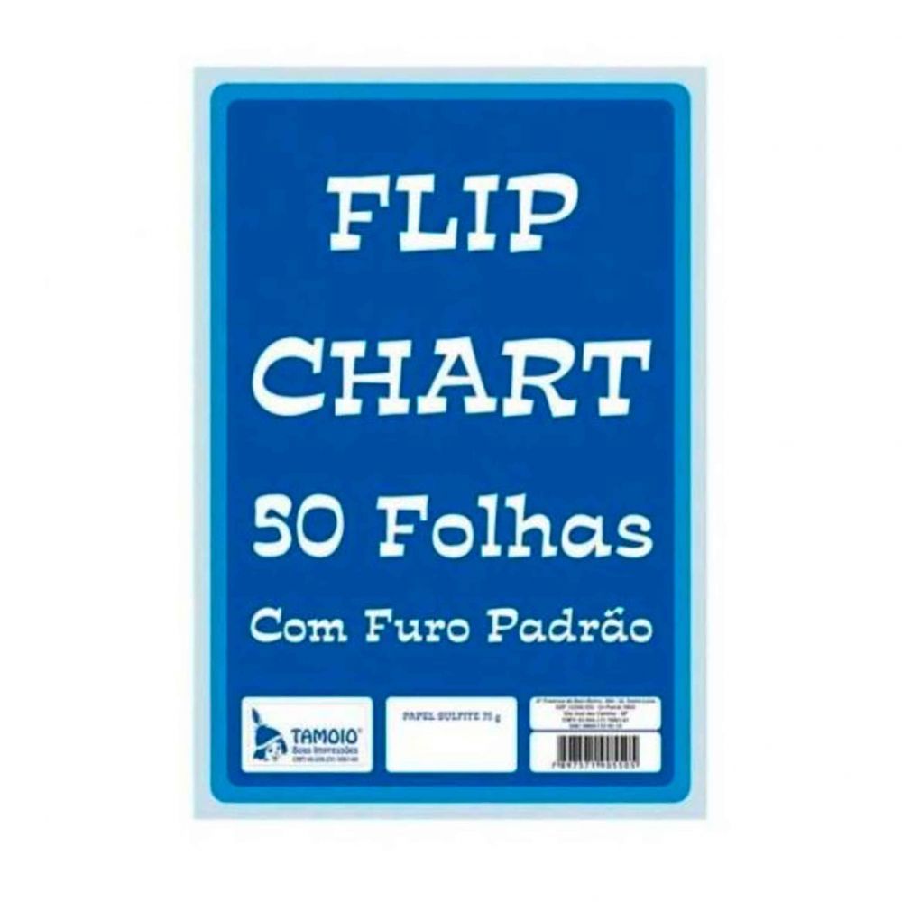 Bloco Flip Chart 64 x 94cm 75g c/50 Fls Tamoio com Serrilha
