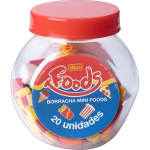Borracha Mini Foods Pote com 20 und Tilibra 345041