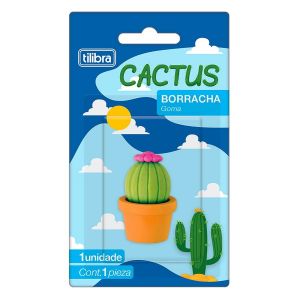 Borracha Escolar Cactus Sortido Tilibra 314846