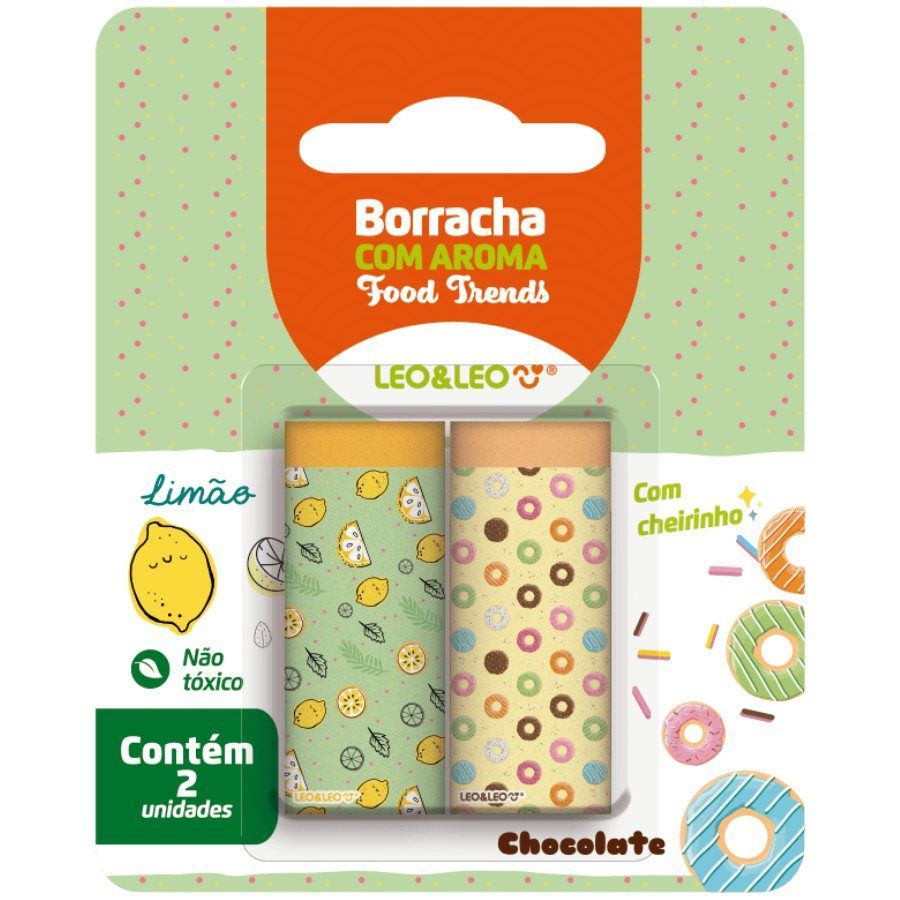 Borracha Plástica Food Trends Com Aroma Leo e Leo 72230 c/2 Unid