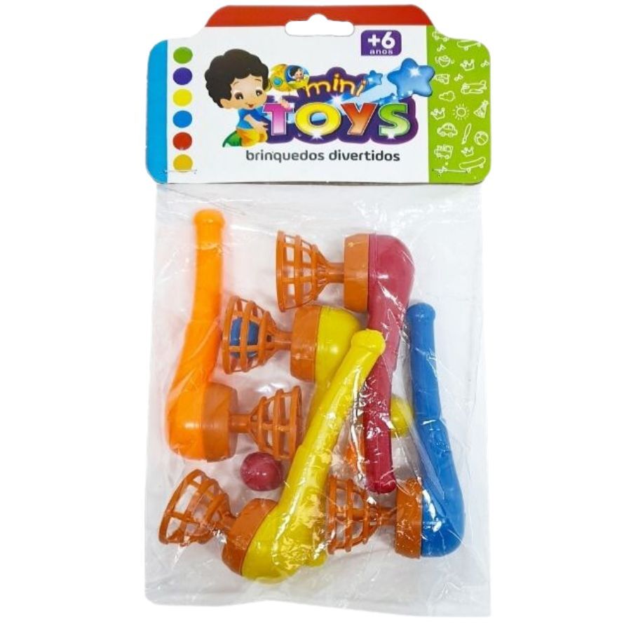 Brinquedo Cachimbo com Bolinha c/10 Peças Mini Toys