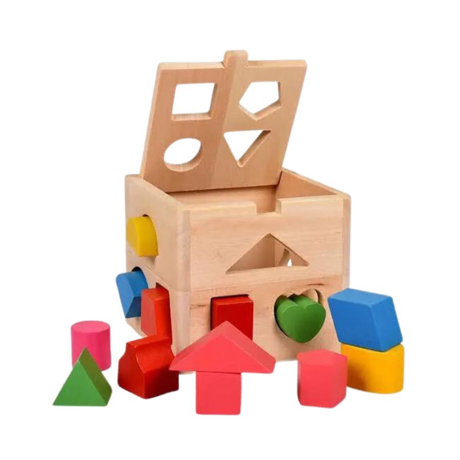 Brinquedo Didático Cubo Encaixe das Formas Mdf Toy Mix 336.40.99
