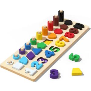 Brinquedo Educativo Tabuleiro Montessori 3 em 1 Mdf Toy Mix 336.39.99