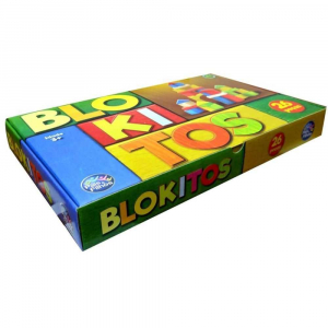 Brinquedo para Montar Blokitos de Madeira 26 Peças Pais e Filhos 071783