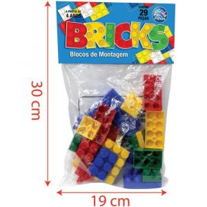 Brinquedo para Montar Bricks Blocos de Montagem 29 Peças Pais e Filhos 4745.1