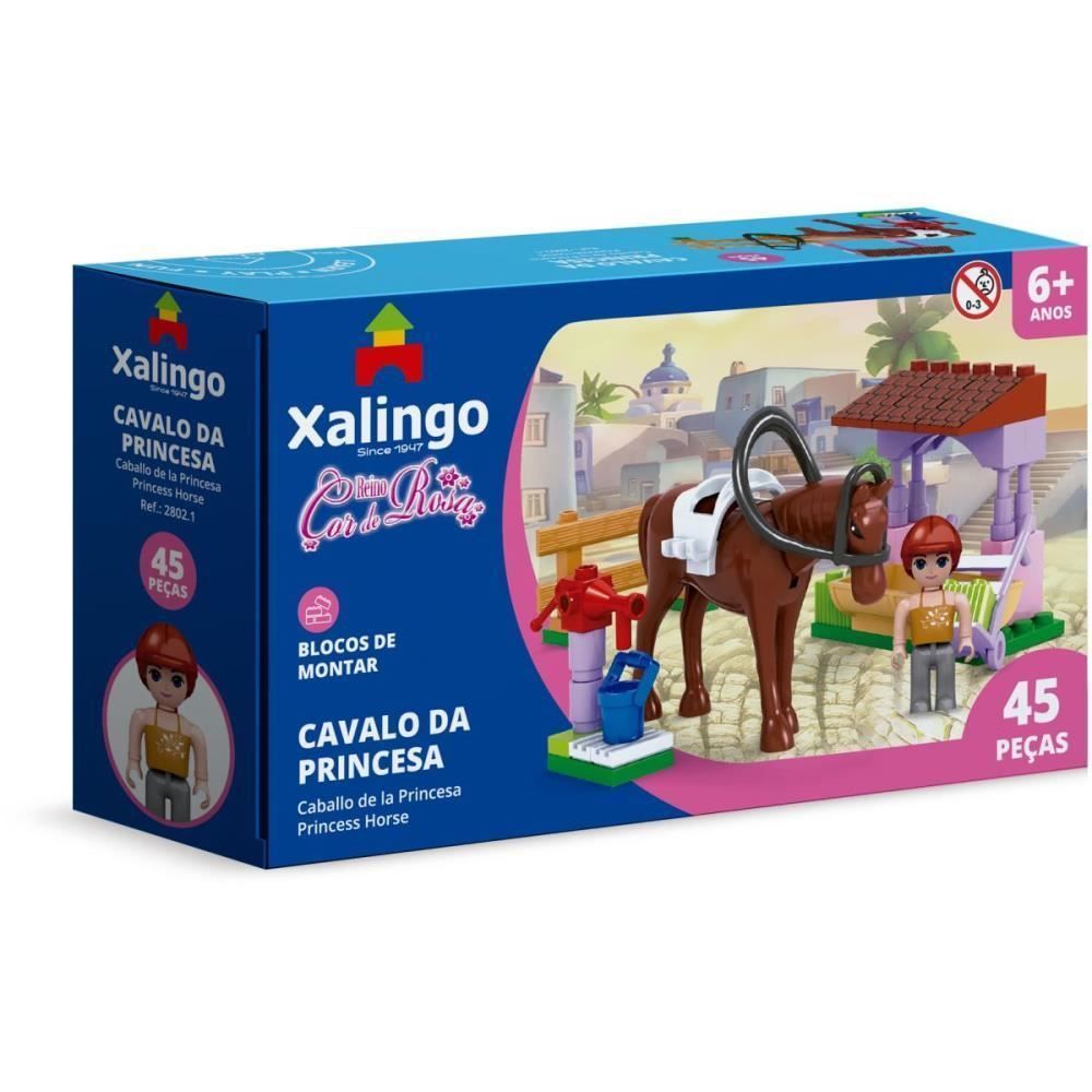Brinquedo para Montar Reino Cor de Rosa Cavalo da Princesa 45 Peças Xalingo 28021
