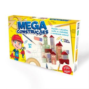 Brinquedo para Montar Mega Construções 150 Peças Pais e Filhos 7359