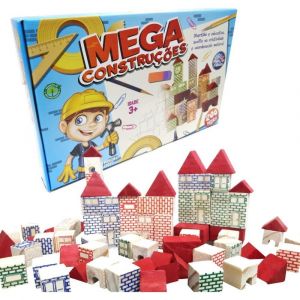 Brinquedo para Montar Mega Construções 200 Peças Pais e Filhos 7438
