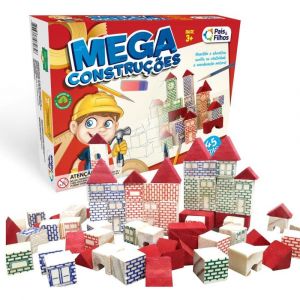 Brinquedo para Montar Mega Construções 45 Peças Pais e Filhos 7394