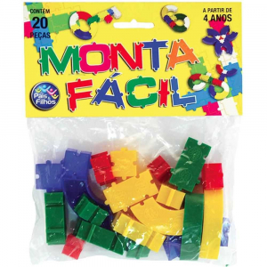 Brinquedo para Montar Monta Facil 20 Peças Pais e Filhos 3706.1