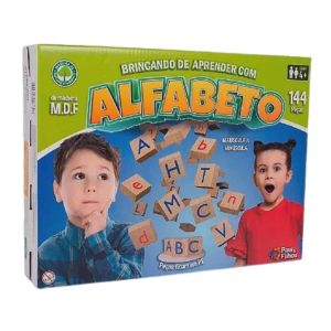 Brinquedo Pedagogico Brincando de Aprender Alfabeto Pais e Filhos