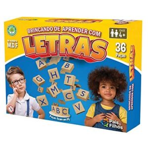 Brinquedo Pedagogico Brincando de Aprender Letras Pais e Filhos
