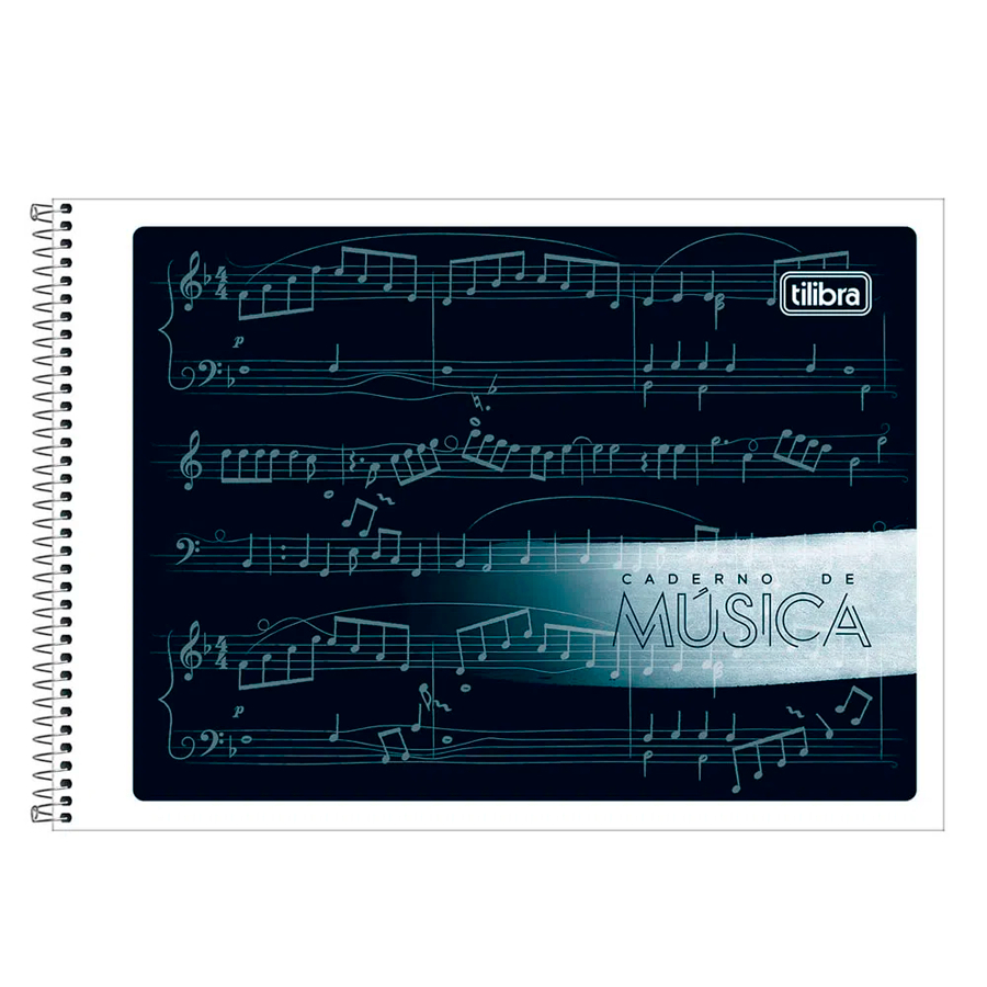 Caderno Espiral de Música 1/4 (pequeno) Capa Flexível 48 Fls Tilibra 111091