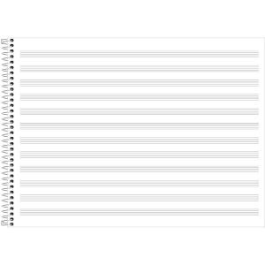 Caderno Espiral de Música 1/4 (pequeno) Capa Flexível 48 Fls Tilibra 111091