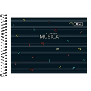 Caderno Espiral de Música 1/4 (pequeno) Capa Flexível 48 Fls Tilibra 111091