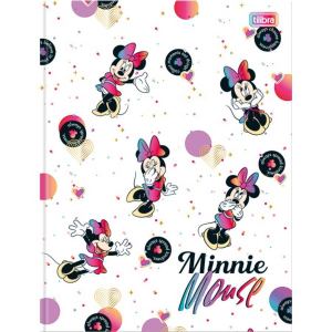 Caderno Brochura 1/4 (pequeno) Capa Dura 48 Fls Minnie Tilibra