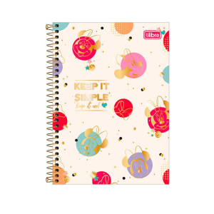 Caderno Espiral 1/4 (pequeno) Capa Dura 80 Fls Minnie Tilibra