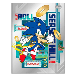 Caderno Brochura 1/4 (pequeno) Capa Dura 80 Fls Sonic Tilibra 