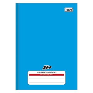 Caderno Brochura 1/4 (pequeno) Capa Dura 96 Fls D+ com Índice Azul Tilibra 313751