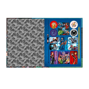 Caderno Quadriculado Brochura Univ. 10x10mm Capa Dura 40 Fls Avengers Tilibra