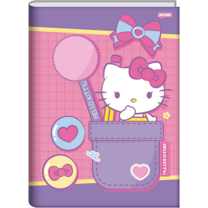 Caderno Brochura Univ. Capa Dura 80 Fls Hello Kitty Jandaia