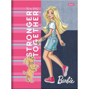 Caderno Brochura Univ. Capa Dura 48 Fls Barbie Foroni
