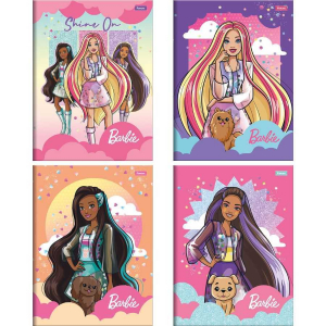 Caderno Brochura Univ. Capa Dura 80 Fls Barbie Dreamtopia Foroni