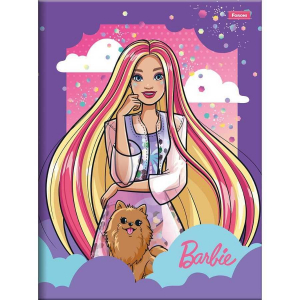 Caderno Brochura Univ. Capa Dura 80 Fls Barbie Dreamtopia Foroni