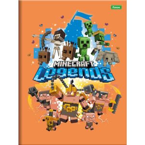 Caderno Brochura Univ. Capa Dura 80 Fls Minecraft Foroni 