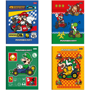 Caderno Brochura Univ. Capa Dura 80 Fls Super Mario Foroni 