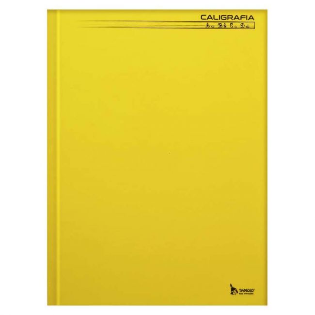 Caderno Caligrafia Brochura Univ. 96 Fls Capa Dura Amarelo Tamoio 02222