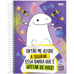 Caderno Espiral 1/4 (pequeno) Capa Dura 80 Fls Flork Jandaia