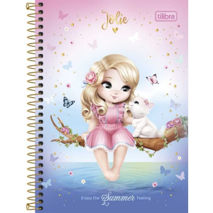 Caderno Espiral 1/4 (pequeno) Capa Dura 80 Fls Jolie Tilibra