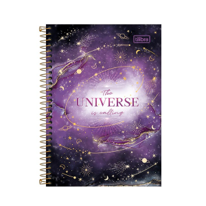 Caderno Espiral Gato Galáctico Capa Dura 80 Folhas Desenhos na Americanas  Empresas