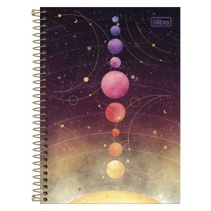 Caderno Espiral Gato Galáctico Capa Dura 80 Folhas Desenhos na Americanas  Empresas