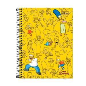 Caderno Espiral 1/4 (pequeno) Capa Dura 80 Fls Simpsons Tilibra 