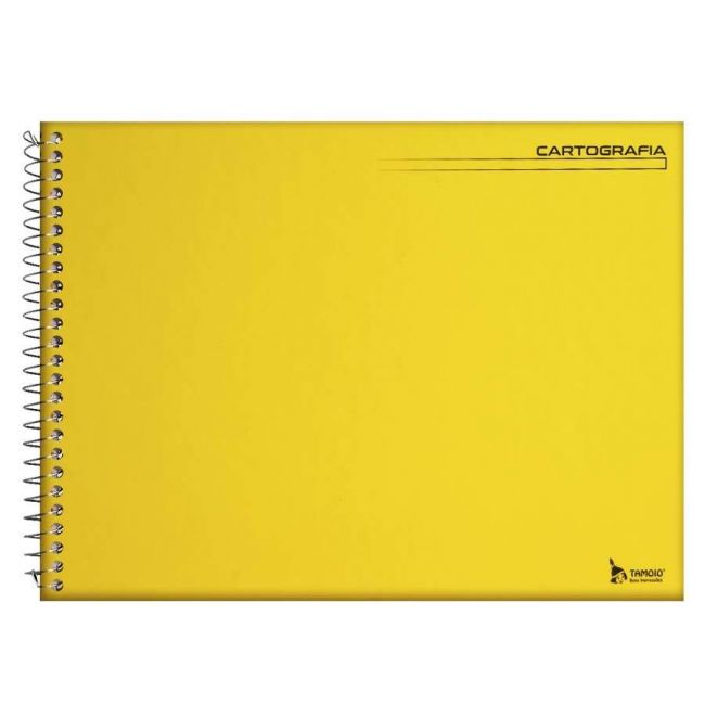 Caderno Espiral Cartografia e Desenho Capa Dura 48 Fls Amarelo Tamoio 2131