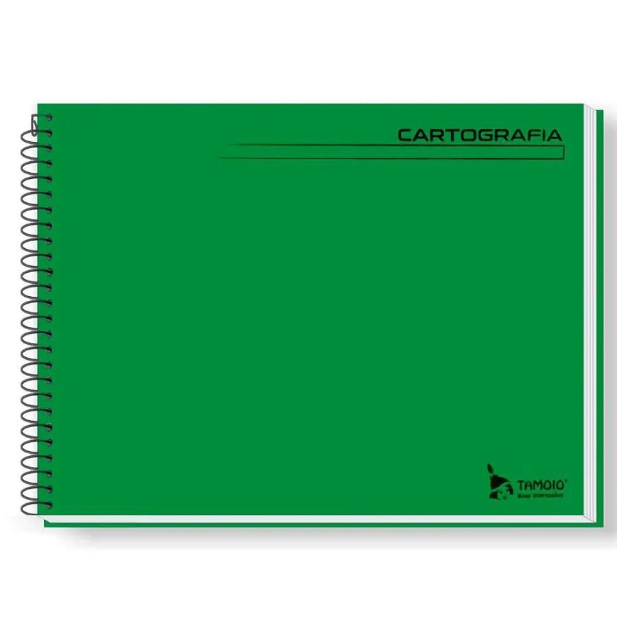 Caderno Espiral Cartografia e Desenho Capa Dura 48 Fls Verde Tamoio 2129