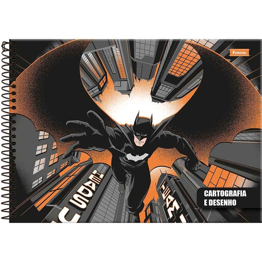 Caderno Espiral Cartografia e Desenho Capa Dura 80 Fls Batman Foroni 3386871