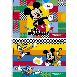 Caderno Espiral Cartografia e Desenho Capa Dura 80 Fls Mickey Tilibra