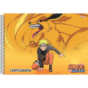 Caderno Espiral Cartografia e Desenho Capa Dura 60 Fls Naruto São Domingos  na Papelaria Art Nova