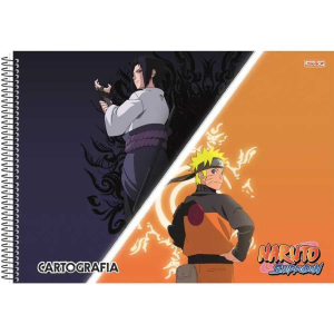 Caderno brochura pequeno capa dura 80 folhas Naruto Shippuden São